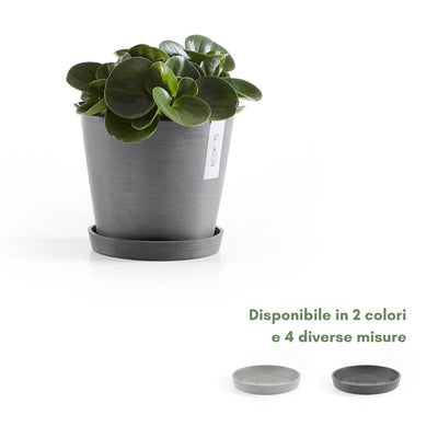 Vaso rettangolare ''Aqua Elements con sottovaso'' in plastica colorati da esterno e giardino per Vaso rettangolare ''Aqua Elements con sottovaso'' in plastica colorati da esterno e giardino per