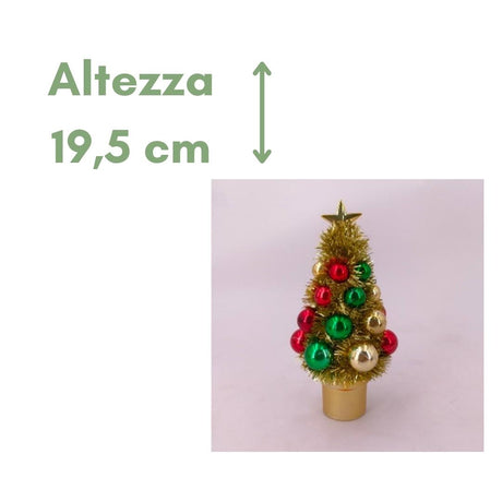 Piccolo Pino da Tavolo - Albero di Natale piccolo addobbato