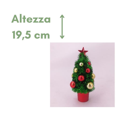Piccolo Pino da Tavolo - Albero di Natale piccolo addobbato