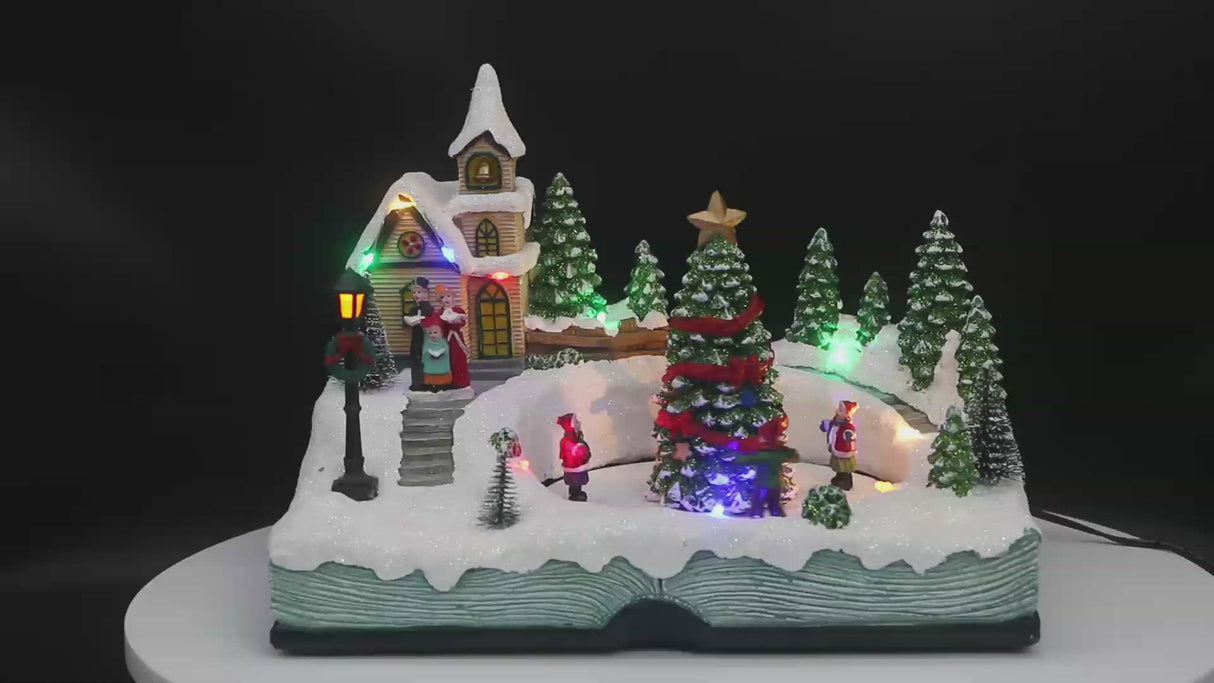 Miniatura Natalizia con Chiesa - Villaggetto di Natale