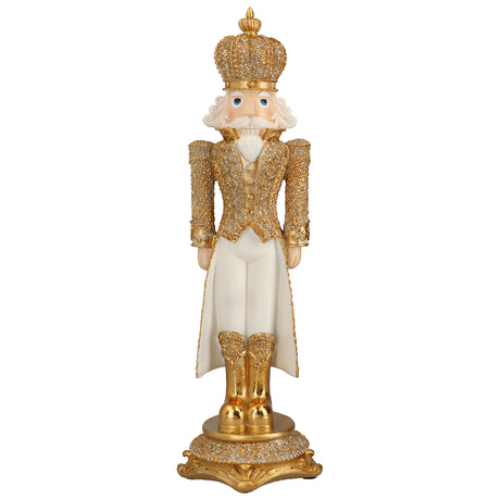 Schiaccianoci Bianco e Oro - Decorazioni natalizie schiaccianoci