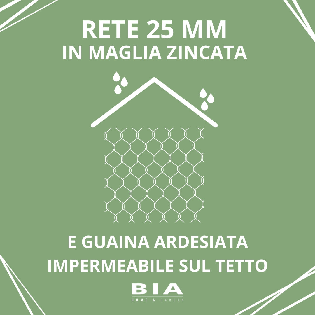 Pollaio XXL h 204 cm - Pollaio prefabbricato per 10 galline
