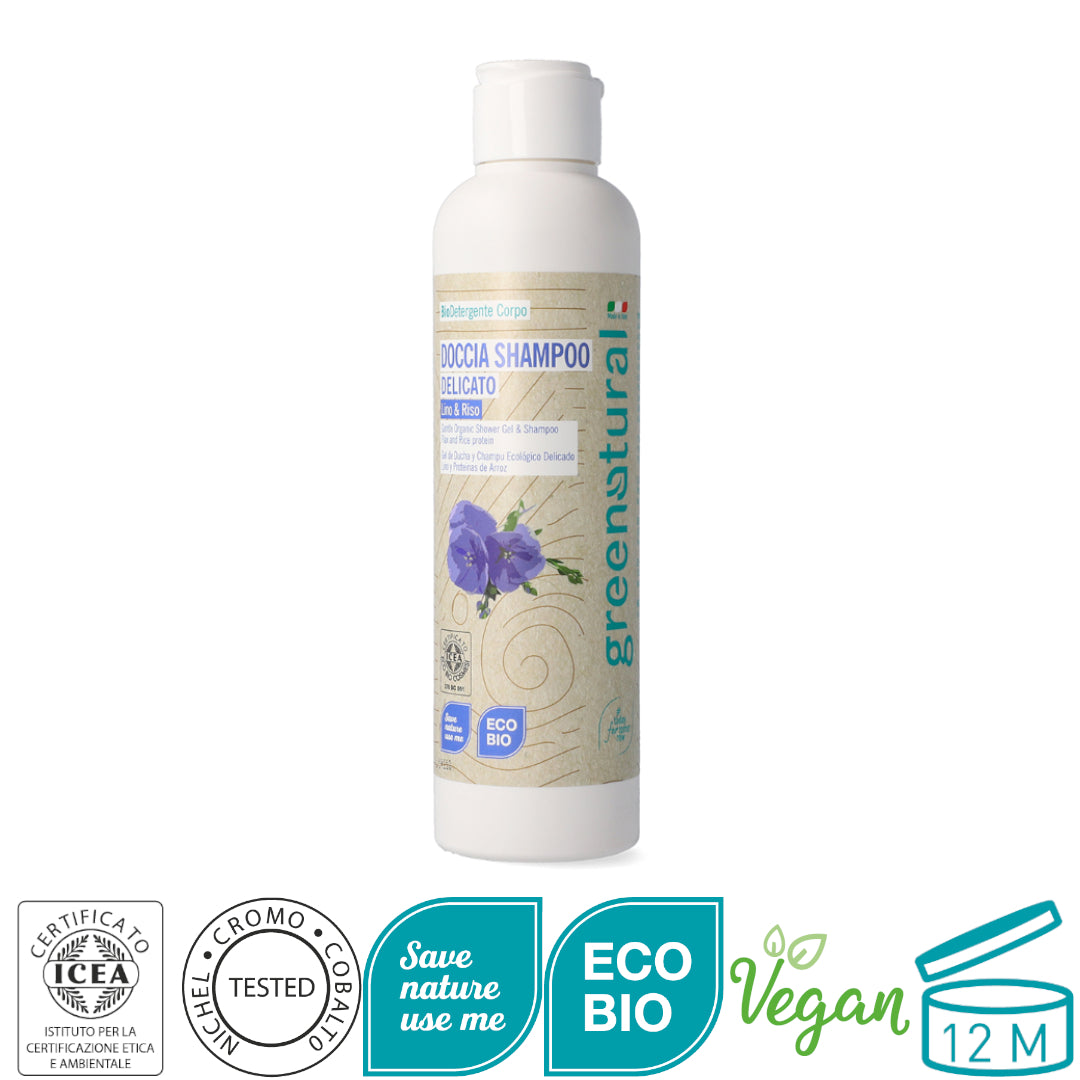 Docciashampoo Lino e Riso - Doccia shampoo bio