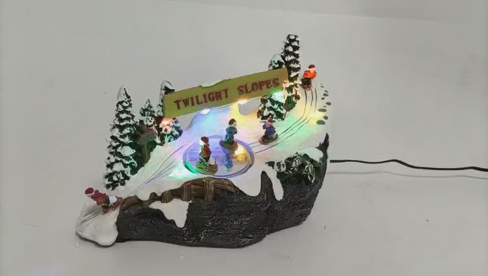 Pista da Sci in Miniatura - Decorazione villaggio di Natale
