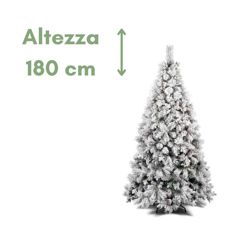 New York pino con glitter - Albero di Natale innevato