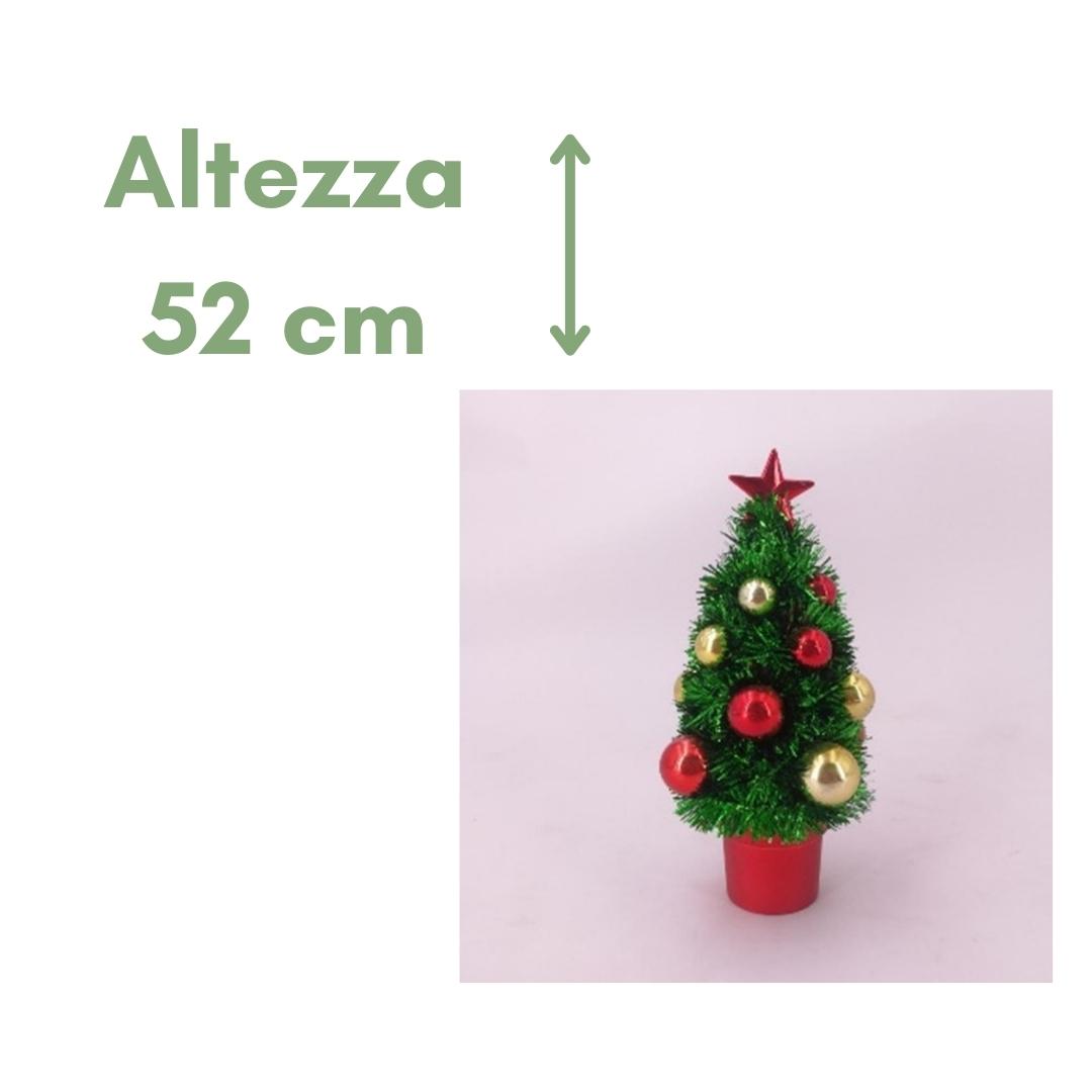 Pino sintetico con luci - Albero di Natale piccolo decorato