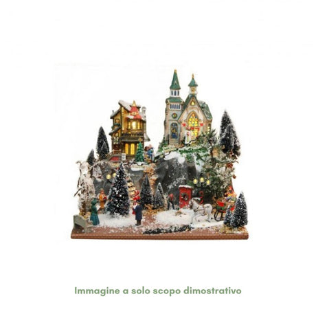 Base Mini per Villaggio  42 x 25 cm - Base per villaggio natalizio in miniatura