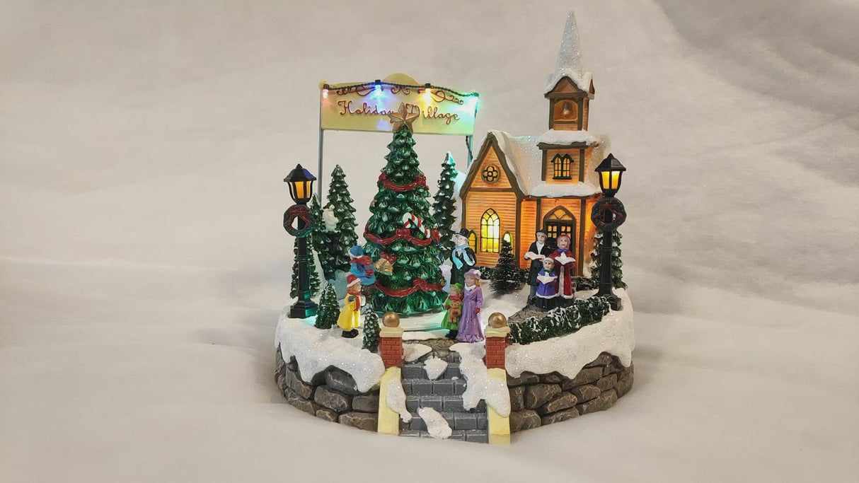 Villaggio con Chiesa - Villaggio natalizio in miniatura