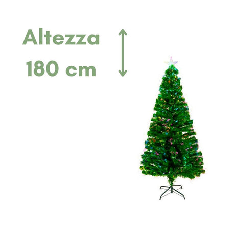 Burtley - Albero di Natale con luci fibra ottica