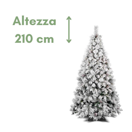 New York pino con glitter - Albero di Natale innevato