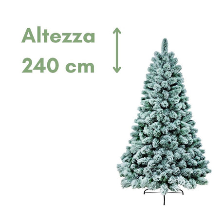 Pino innevato Chalet - Albero di Natale con neve finta