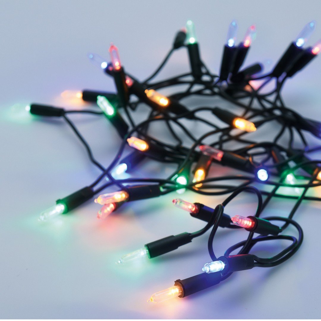 50 Miniled EXTRA 6 Mt USO INTERNO Luci Albero di Natale KOOPMAN
