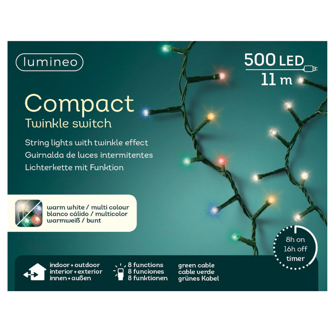 Compact Twinkle Switch 8 giochi - Luci per albero di Natale