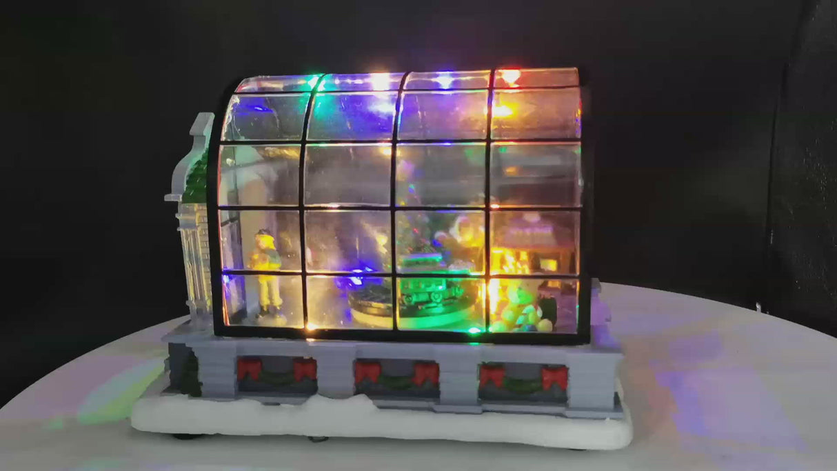 Piccola Serra con Albero di Natale - Miniature per villaggio di Natale