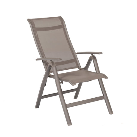 Poltrona reclinabile da giardino in alluminio Antracite