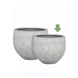 Vaso a Sfera color Cenere - Vaso tondo grande