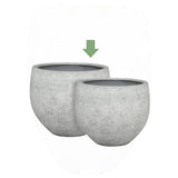 Vaso a Sfera color Cenere - Vaso tondo grande