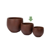 Vaso a Sfera color Ruggine - Fioriera tonda grande