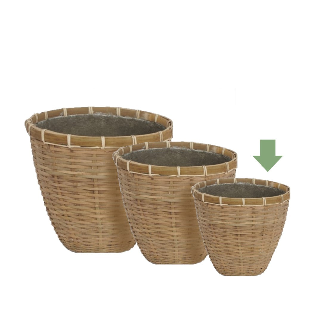 Vaso Esotico per Interni - Vaso in bamboo intrecciato