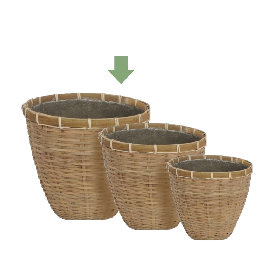Vaso Esotico per Interni - Vaso in bamboo intrecciato