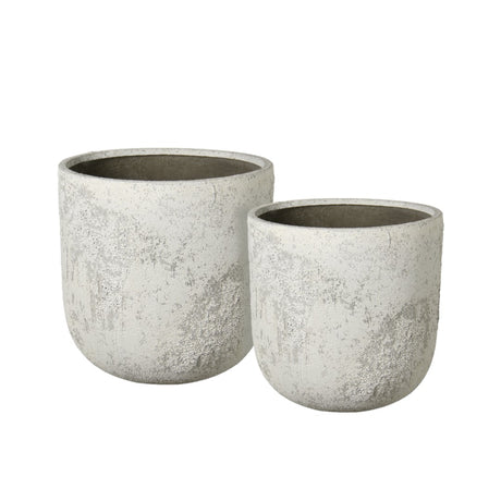 Vaso Moderno Antracite e Bianco - Vaso basso e largo