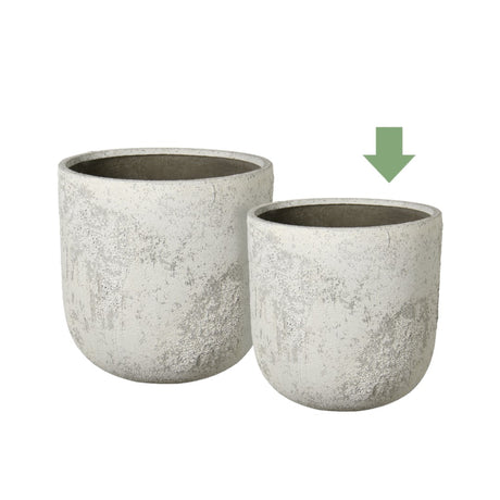 Vaso Moderno Antracite e Bianco - Vaso basso e largo
