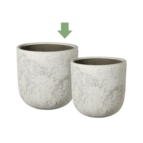 Vaso Moderno Antracite e Bianco - Vaso basso e largo
