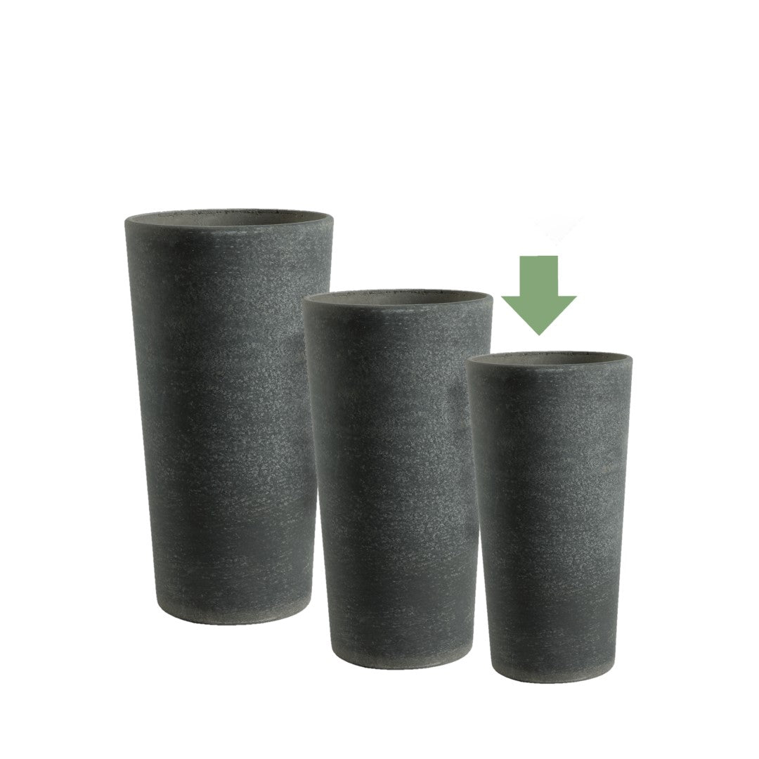 Elegante Vaso Effetto Pietra - Vasi a cono da esterno
