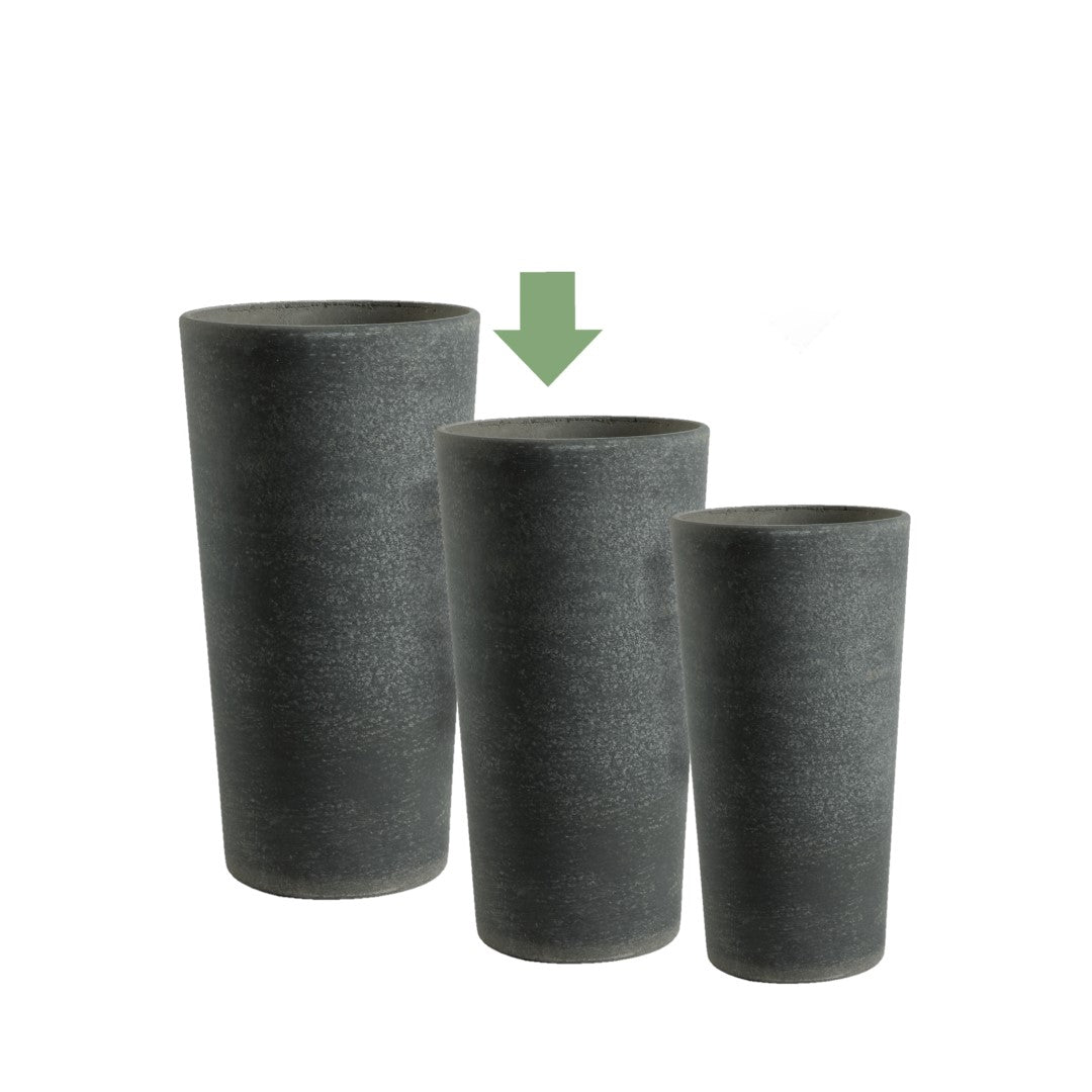 Elegante Vaso Effetto Pietra - Vasi a cono da esterno