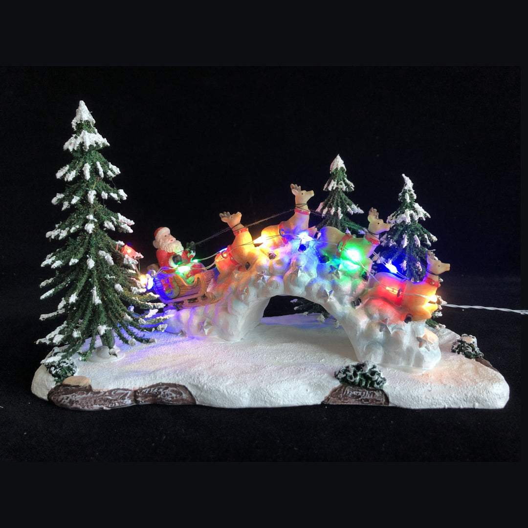 Holiday Slitta In Miniatura Con Renna - Set Decorazione Natale Lega Nambe - 2