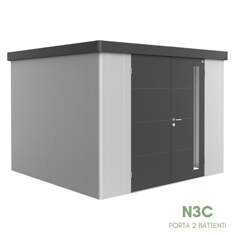 Neo Bicolore Porta Doppia - Casetta in lamiera