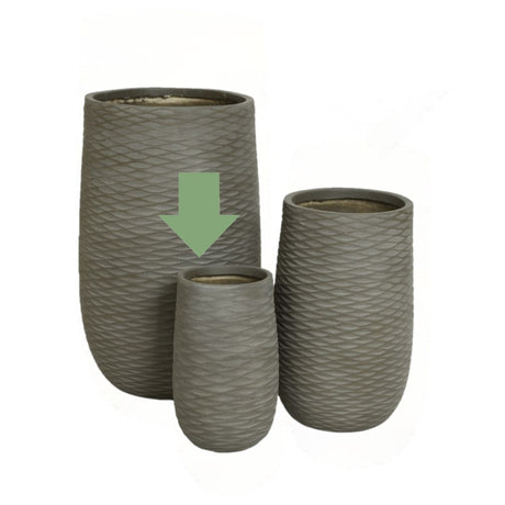 Cody Conico in Fiberclay Taupe - Vaso in resina da esterno
