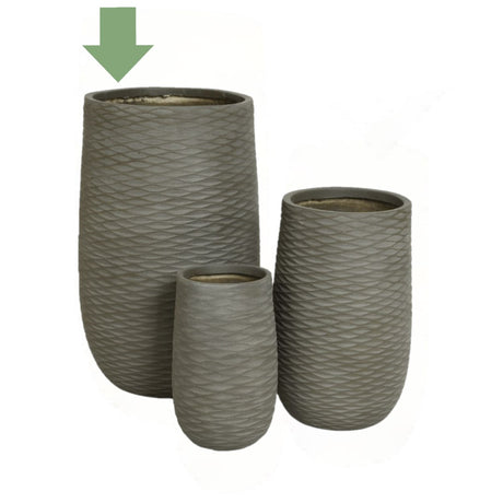 Cody Conico in Fiberclay Taupe - Vaso in resina da esterno