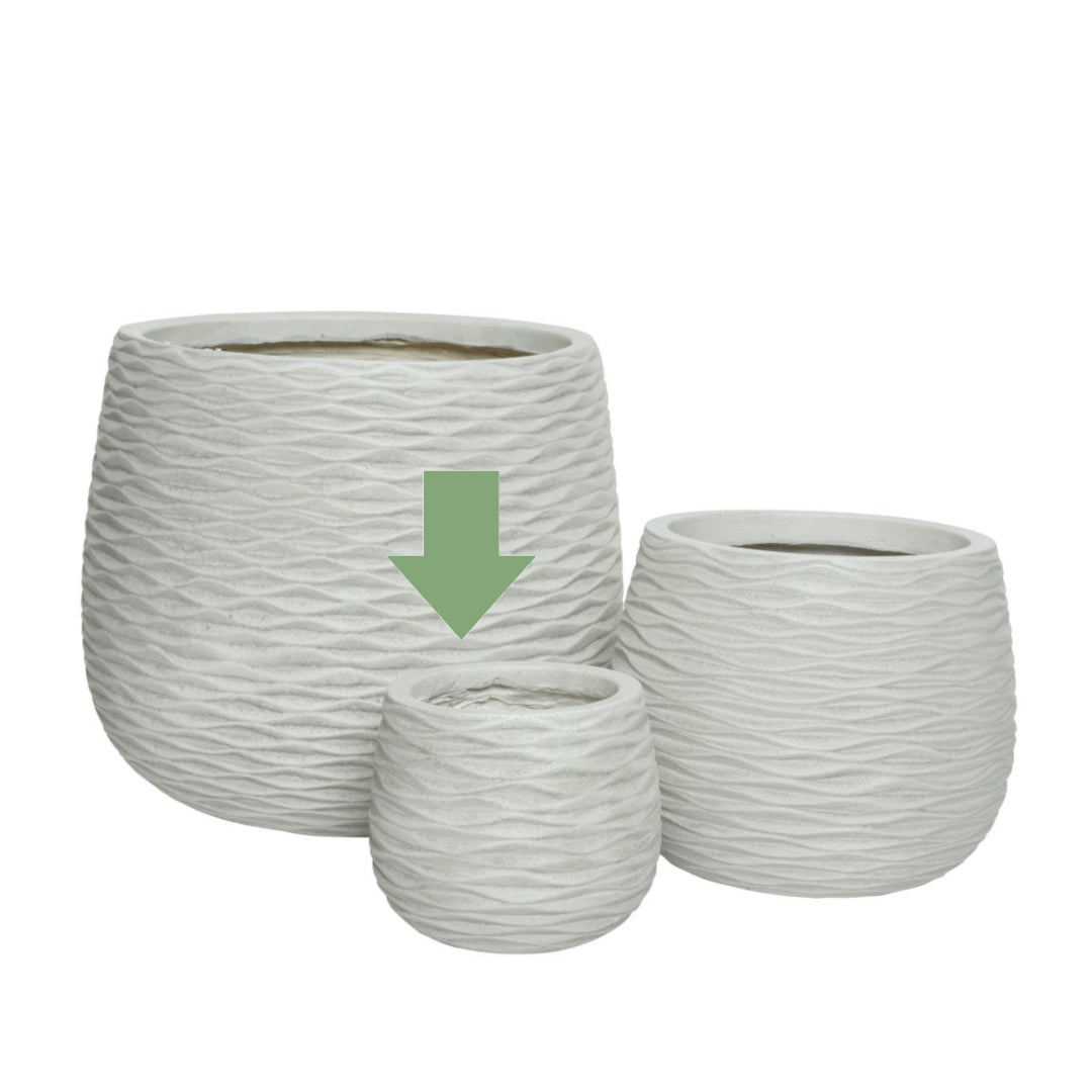 Vaso Basso Cody - Vaso bianco basso