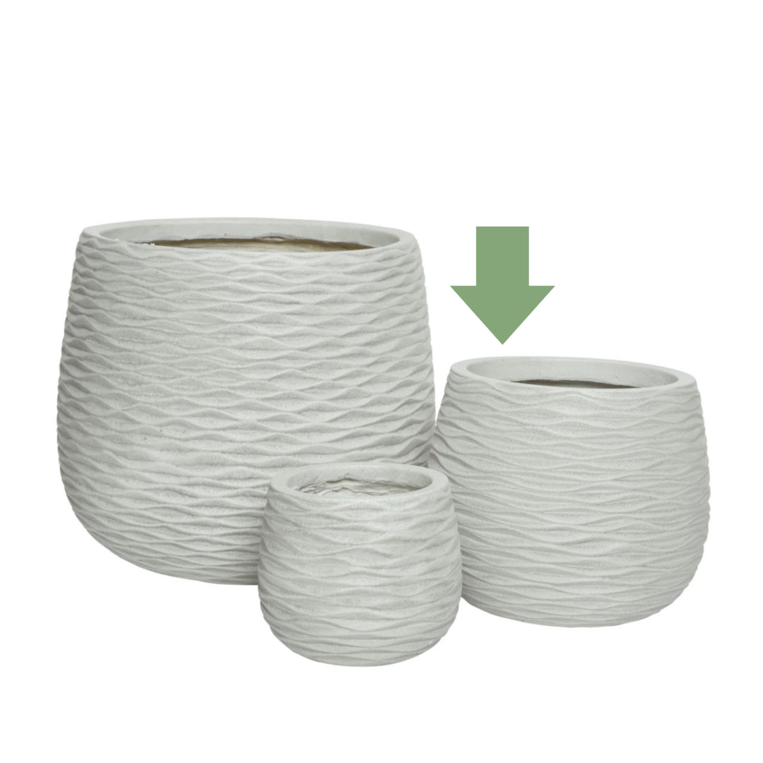 Vaso Basso Cody - Vaso bianco basso