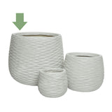 Vaso Basso Cody - Vaso bianco basso