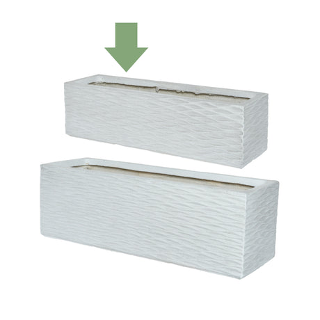 Fioriera Cody Bianca - Fioriera da esterno rettangolare