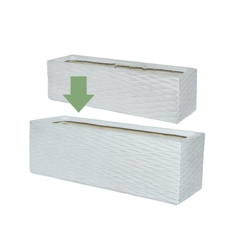 Fioriera Cody Bianca - Fioriera da esterno rettangolare