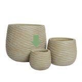 Vaso Basso Cody Terra - Fioriera bassa tonda