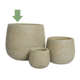 Vaso Basso Cody Terra - Fioriera bassa tonda