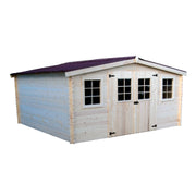Casetta in Abete con Taglio Chalet 4 x 4 metri senza pavimento