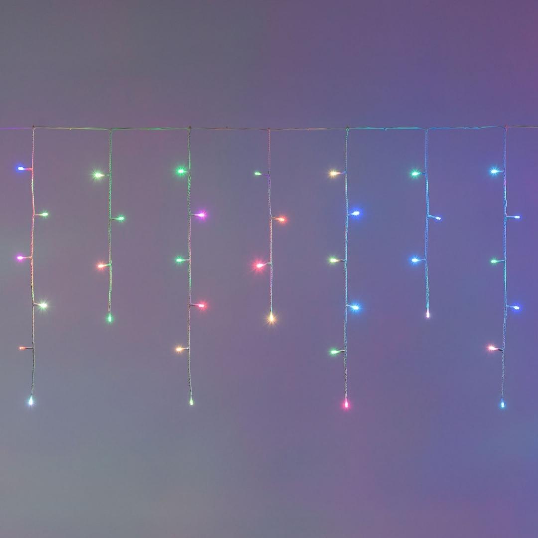 Ice Light Multicolor Crazy - Cascata di luci per esterni
