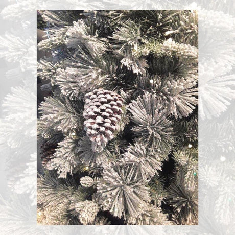 New York pino con glitter - Albero di Natale innevato