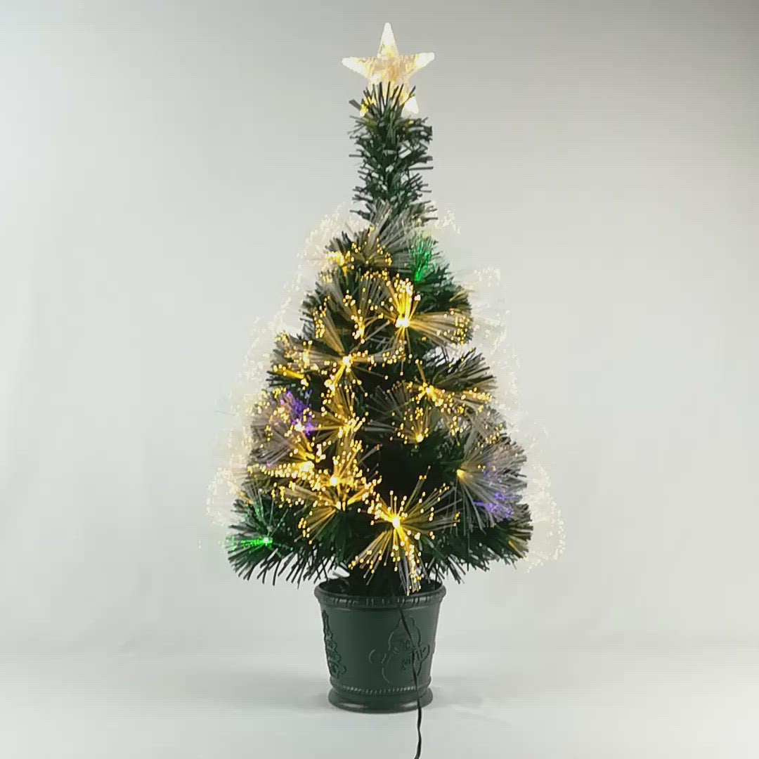 Albero Fibre Ottiche sfumate MULTICOLOR Uso INTERNO