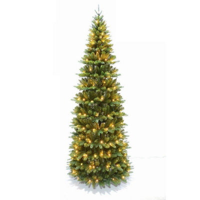 Abete Artificiale PVC/PE di Natale Classico Modello EASY XMAS SLIM con LUCI LED Alberi Classici Garden Team