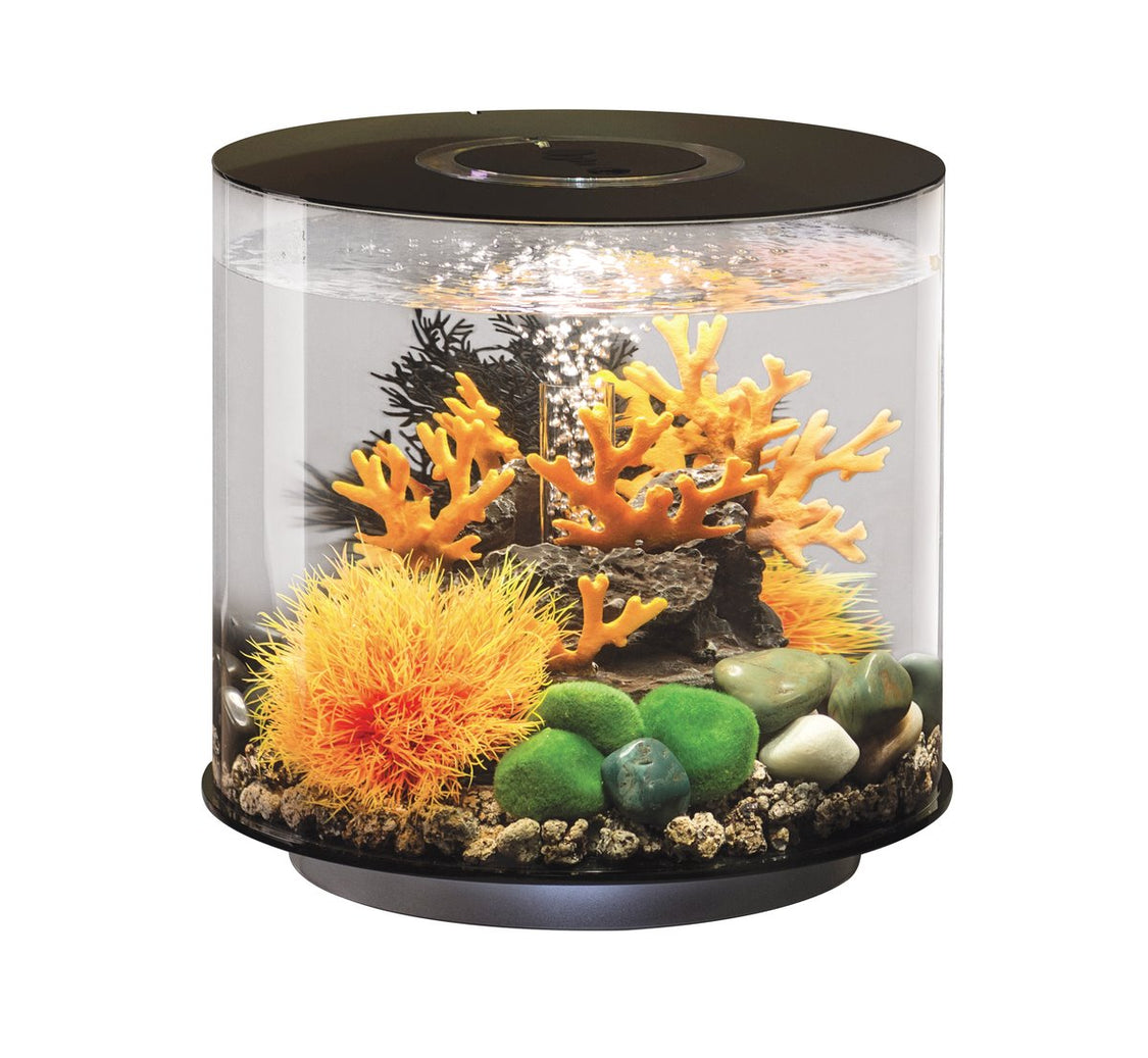 ACQUARIO A LED MCR BIORB TUBE 15 LITRI NERO