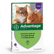 ADVANTAGE SPOT-ON PER GATTI E CONIGLI +4KG Antiparassitari Gatto Bayer Healtcare