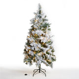 Albero di Natale Artificiale Innevato Con Luci Led VANCOUVER Alberi Innevati Garden Team