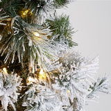 Albero di Natale Artificiale Innevato Con Luci Led VANCOUVER Alberi Innevati Garden Team