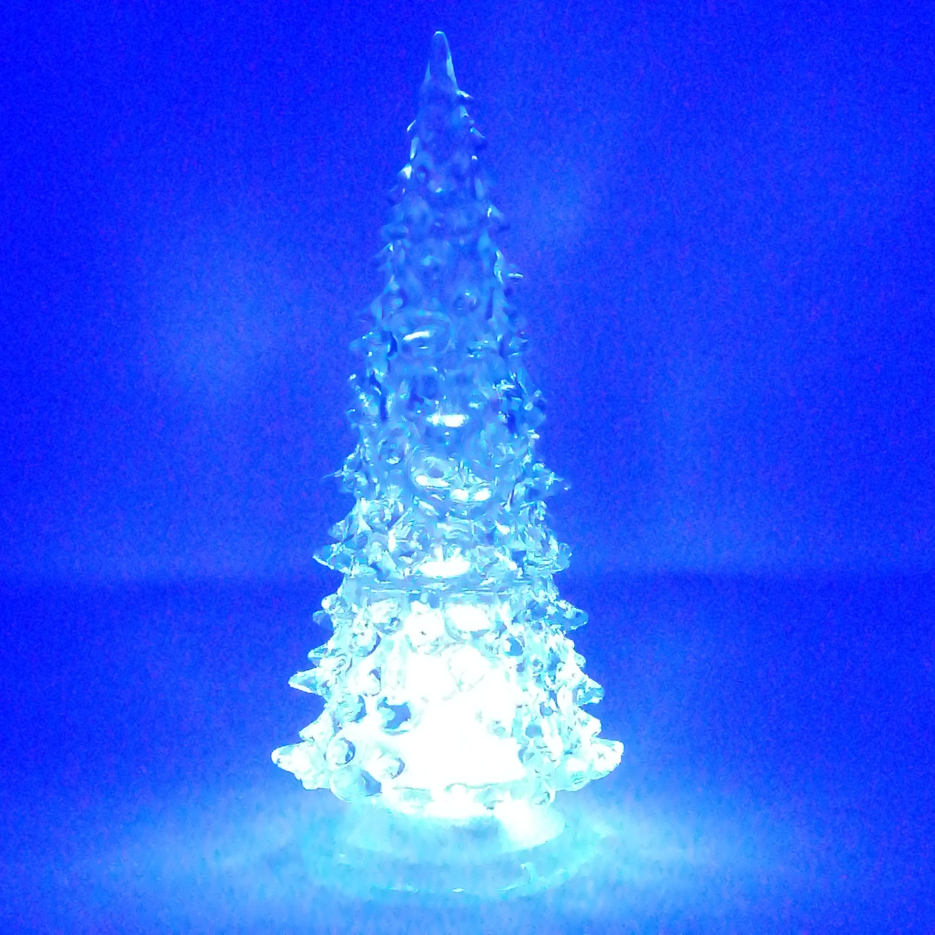 Albero In Acrilico con LED Cambia Colore 18 CM Decorazioni Luminose Garden Team